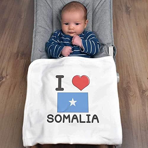 Azeeda 'I Love Somália' Cotton Baby Blain / Shawl