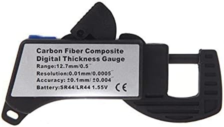 SDFGH Electronic Digital LCD 0-12,7mm Espessura da fibra de fibra de carbono Micômetro