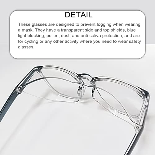 Liacelee anti nevoeiro elegante quadro quadrado copos de segurança UV400 Proteção azul bloqueando óculos de segurança para