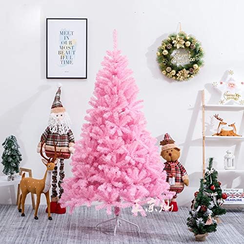 Árvore de Natal Artificial Pink Topyl, 4ft Premium United Spruce Spruce Full Tree com suporte de metal, montagem fácil, para decoração