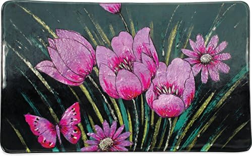 Angelstar encantando tulipas placa retângulo, 16 , rosa