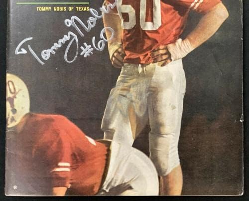 Tommy Nobis assinou a Sports Illustrated 18/10/65 sem gravadora Longhorns Autograph JSA - Revistas Autografadas da NFL