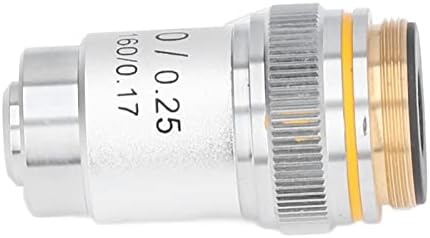 Lente objetiva, microscópio 10x Lente objetiva ACHROTIVA Crome de latão 0.3in Distância de trabalho para microscópios compostos, lentes