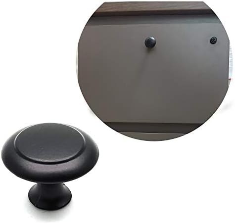 Botões susenya para gavetas da cômoda, maconha de 20 e 1,2 polegadas botões de liga de zinco pretos de gabinete