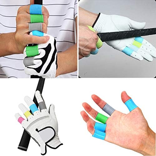 Mangas de dedo de golfe Cots Brace Silicone Valor 8 PCs Definir suporte de protetor em gel, não-deslizamento Reduza lesão manual