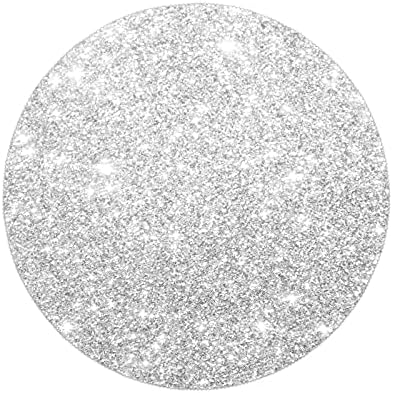 Silver Placemats Silver Glitter Sparkle Placemats Conjunto de 6 tapetes de mesa de brilho 15,4 polegadas para festas de