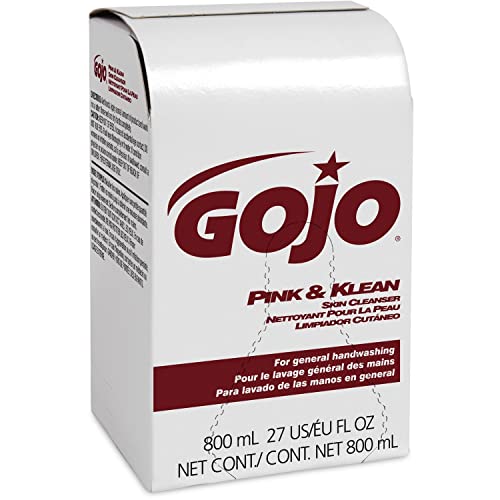 Gojo Goj 9128-12 Rosa e Klean Skin Cleanser para dispensador de saco em caixa, volume de 800 ml
