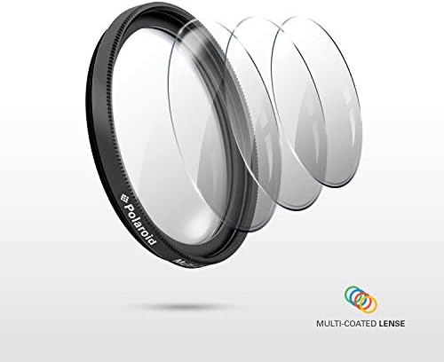 Polaroid Optics 55mm Kit de filtro de 3 peças Conjunto [UV, CPL, FLD] Inclui estojo de transporte de nylon-compatível com