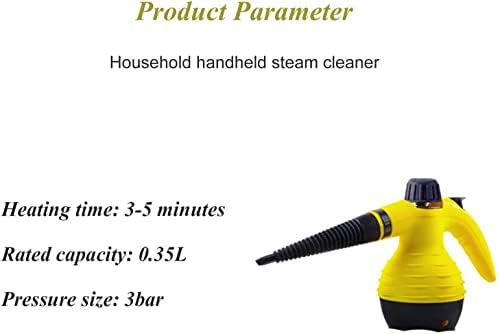 MXJCC Multi-Furpose Handheld Pressurized Steam Cleaner com acessórios de 9 peças, perfeito para remoção de manchas, cortinas,