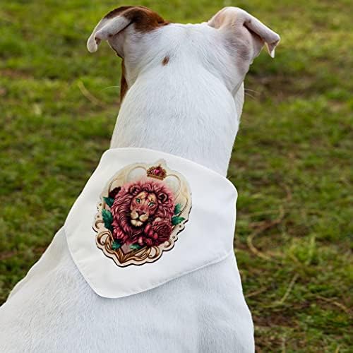 Collar de Bandana Lion Pet Lion Pet - Rose Lion Scondf Collar - Art Dog Bandana - S