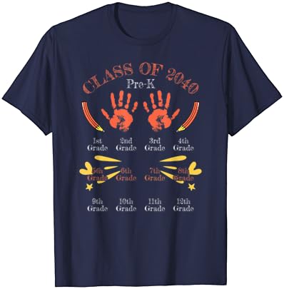 Turma da camiseta do aluno do professor da escola de 2040 pré-escolares