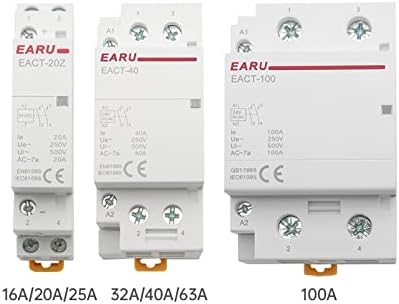 Jemita 2p DC 24V 16/20/25/32/40/63/100a Din Rail Homanalmente Contactador Modular Controlador Diy Smart Home Hotel