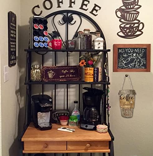 Letre de café de madeira, o café é sempre uma boa ideia de madeira de madeira pendurar parede pendurada na placa de fazenda café