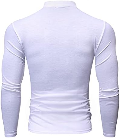 XXBR TOPS PARA Mens, 2021 Fall Men's Button Henley Front Packet Manga longa Slim Fit Casual Circhas Basic Tee Shirt