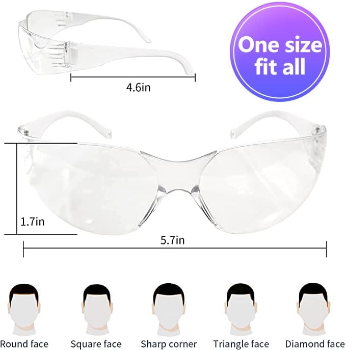 Dison Segurança óculos, óculos protetores de 24 pack, proteção para os olhos para homens/mulheres