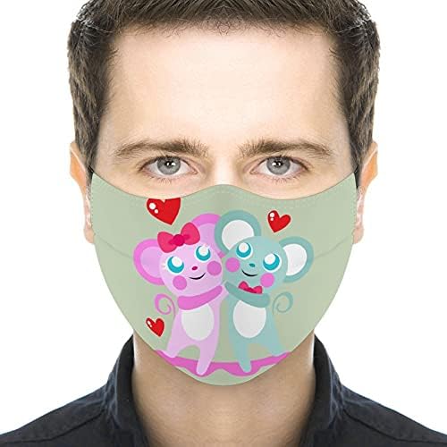 Máscaras de segurança laváveis ​​de moda máscara de roupas originais casal fofo desenho animado de animais adouts