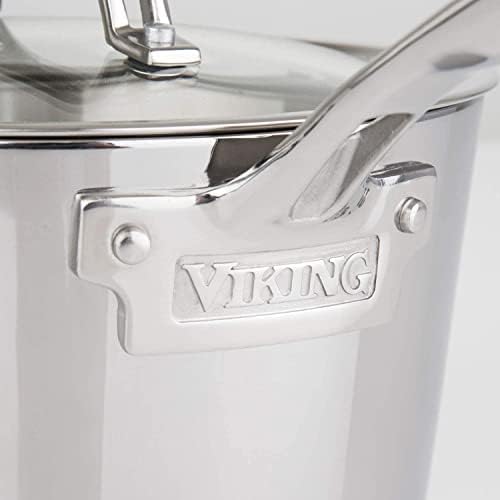 Viking Contemporary 3-Bly aço inoxidável Panela com tampa, 2,4 litro, prata, número do modelo: 4013-3002