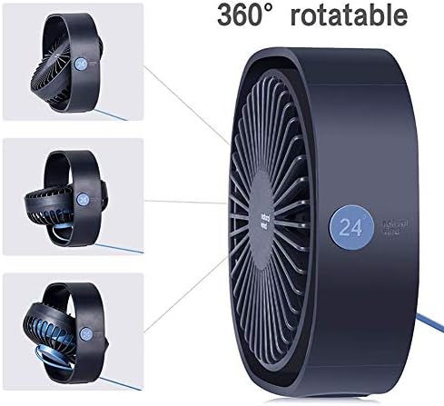 Dulplay 3 Speed ​​Mini USB Desktop Fan, ventilador de resfriamento portátil pessoal, com 360 rotação ajustável para carro doméstico