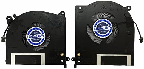 Landalanya Substituição Novo CPU de laptop e ventilador de resfriamento da GPU para Dell Alienware M15 R2 N18E Série 0x9frw DFSCK324162A2P FLHU DFS2013121H0T FLHT DC12V 1A FAN FAIS 1A