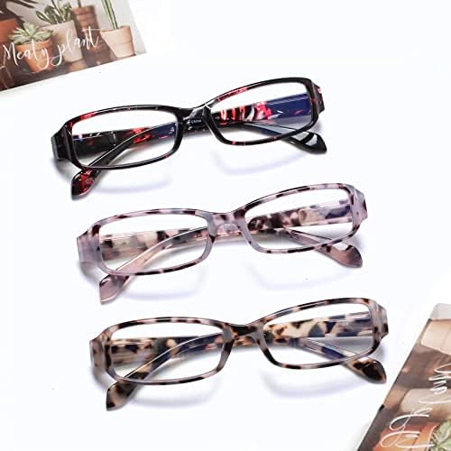 Henotin 6 Pack Leiting Glasses for Women Blue Light bloqueando os leitores de mulheres elegantes com óculos de impressão