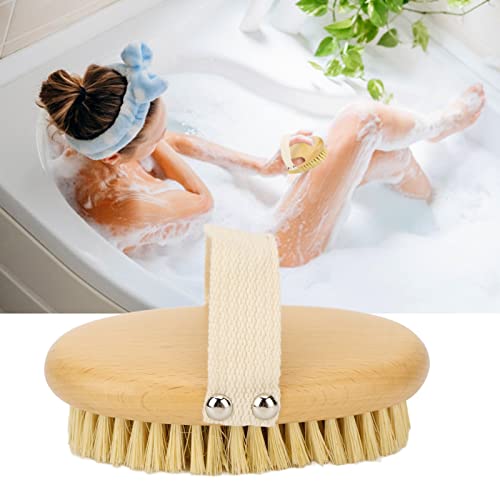 Escova de escova seca pincel corporal, o firmamento da pele remove a pele morta de limpeza profunda pincel de pele de madeira, escova de massagem para lavador de pele para o pé das pernas