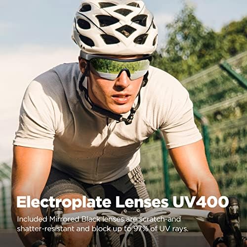 Sons vonaurais Sombras de áudio inteligentes Esportes de sol com lentes UV400 e conectividade Bluetooth, para homens e mulheres, CVC