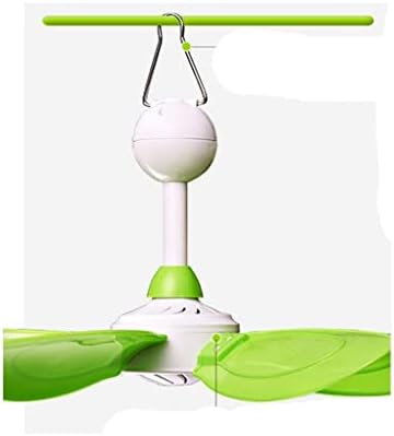 Verde 220V 7W Mini Energy Saving Fan Electric Teto Fan 15x33cm Sem ventilador doméstico leve