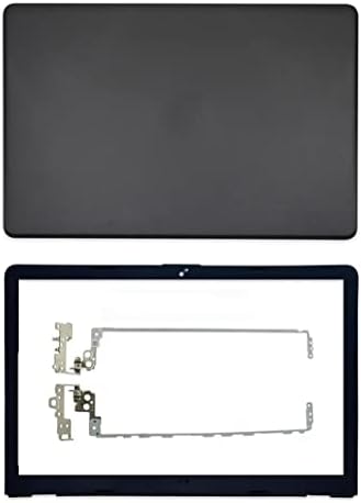 Casa traseira traseira da tampa superior LCD preta Caixa de tampa e moldura e dobradiças compatíveis com HP 15-BS0XX