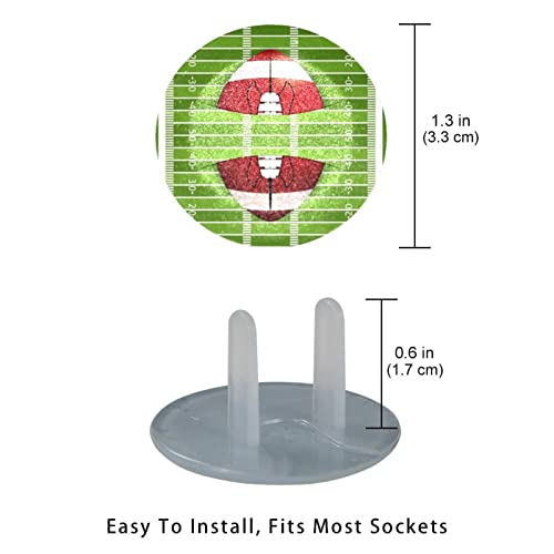 Clear Outlet cobre os tampões plásticos dielétricos de estádio de futebol americano para tomadas elétricas de energia, protetor de prova de soquete de parede à prova de bebê, isolamento elétrico, isolamento elétrico