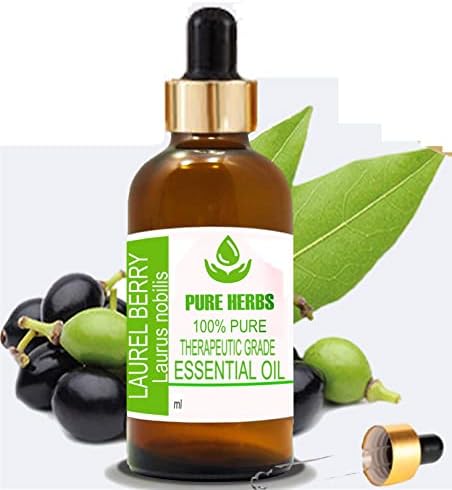 Ervas puras Laurel Berry Pure & Natural Teleapeautic Grade Essential Oil com conta -gotas 15ml