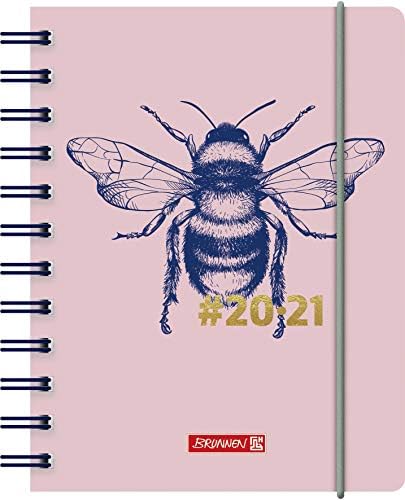 Brunnen 1071750021 Harmony Bumblebee Calendário diário/calendário escolar 2020/2021, 1 página = 1 dia, sábado. +
