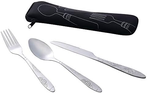 Conjunto de tabela de mesa de aço inoxidável de aozhen, utensílios de jantar de aço inoxidável 3pcs Spoon garfo de viagens de