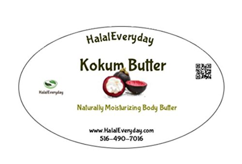 Halaleveryday Kokum Butter - Raw e refinada 8 onças feitas a partir da semente da fruta Kokum. Ótimo hidratante para a pele.