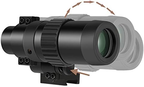 FEYACHI M36 1.5X - 5X Liptics de óptica de mira de ponto vermelho com monte de flip para lateral