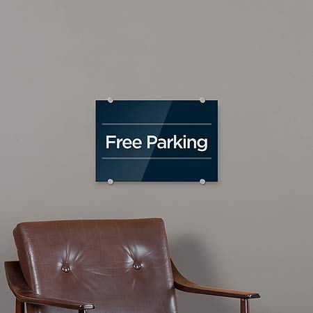 CGSignLab | Sinal de acrílico premium de estacionamento gratuito -Básico | 18 x12