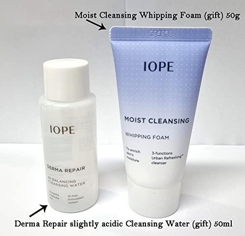 IOPE] Conjunto de 2 peças / água de limpeza de limpeza 50ml e espuma 50g / cosméticos coreanos