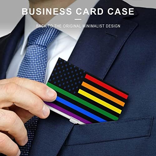 Americalgbt Gay Pride Rainbow Flag Bandy Cartter Card Pocket Cartter Card Slim Card Wallet for Men Women