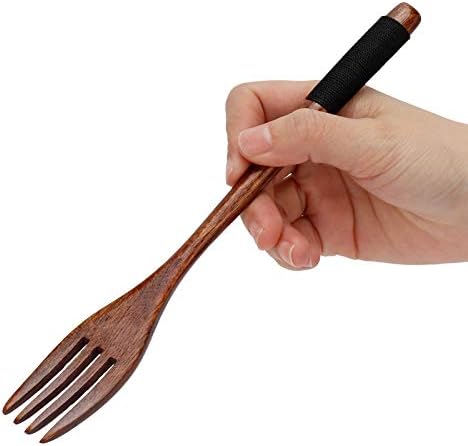Forks de madeira, Sobremesas Salad Fork Kitchen Forks para cozinha em casa 22.5x3cm 8.9x1.2in 1 x Fork Brown
