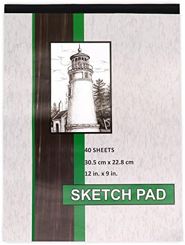 EMRAW 40 Folhas de desenho de esboço Artista Pro - Art Pad para desenho de esboço de esboço de tinta, colorir notebook notebook