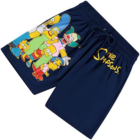 The Simpsons Mens Homer e Bart Simpson Shorts Homer, Bart, Lisa Mesh Shorts