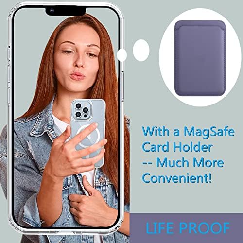 Carteira magnética AIZHEM para iPhone, suporte de cartão de couro magnético para Apple Magsafe, portador de cartão