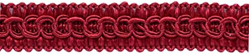 DÉCOPRO 13,5 jardas de 1/2 polegada Basic Basic Decorative Gimp Braid, Style# 0050sg Cor: Cherry Red -e13,