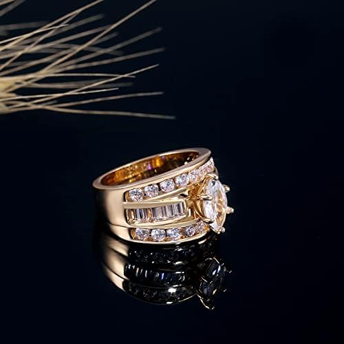 Engajamento de mulheres cobre Copper Fashion Popular Gift de zircão embutido Anel de jóias Rings Trendy Dainty Rings Conjunto
