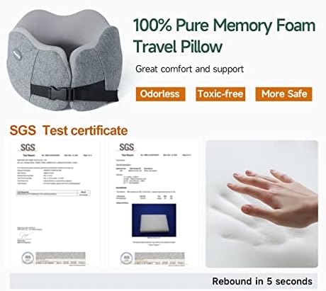 CHOC Chick Traveling Pillow Almofado de espuma de memória pura, conforto suave e travesseiro de suporte com tampa respirável,