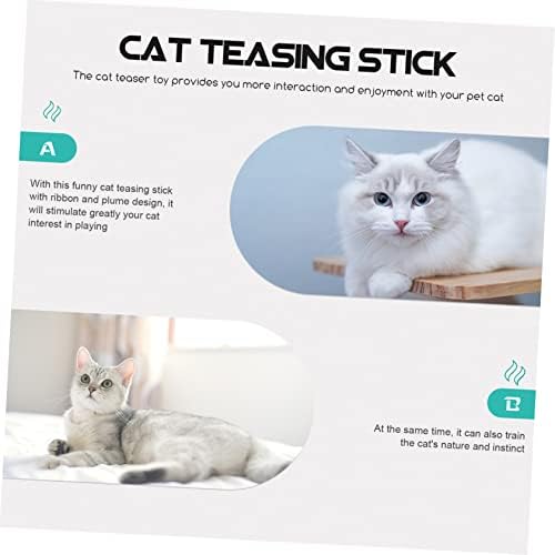 IPETBOOM 3PCS Teaser de gato Playset Playset Pesca Toy Fairy Toy Tool Teaser Tool Toys Moving Toys Cat Teaser Wand Wand Teaser