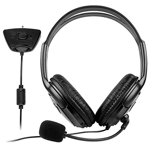 Theo & Cleo Wireless Controller Battery Shell Pack+fone de ouvido estéreo com microfone para Xbox 360