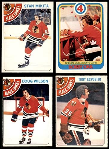 1978-79 O-PEE-Chee Chicago Blackhawks perto da equipe definida Chicago Blackhawks ex Blackhawks