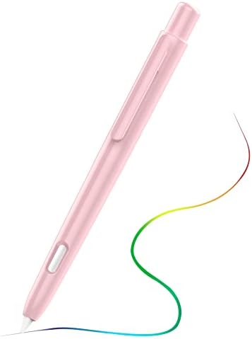 Moko Holder Case Compatível com Apple Pencil 2ª geração, capa de protetora retrátil com clipe resistente para iPad mini 6 2021/iPad Air 5th/4th Gen/iPad Pro 11/pro 12.9 2021/2020, rosa claro