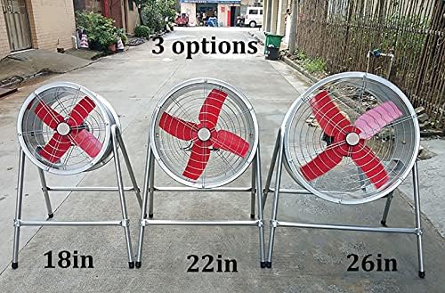 Yoo Direct Drive Tilting Drum Fan Grade Industrial Air Circulator Para o workshop Factory Barn Use Alta Velocidade Ventilador de Drum One-Speed