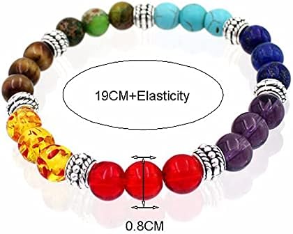 TRANTRAN NTP 7 CHAKRA CURAGEM BRACELETA BIGAÇÃO NATURAL LAVA PEDRA TIGER ELENTE PULHEGEL